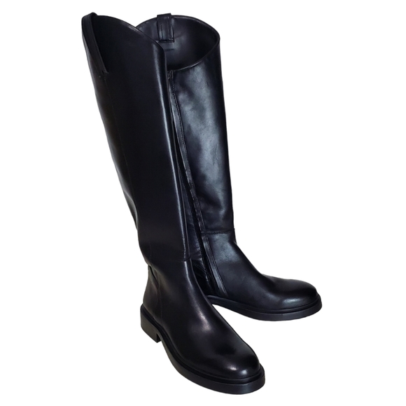 New Sam edelman fable womes leather zip up tall ridding boots black - Picture 6 of 16